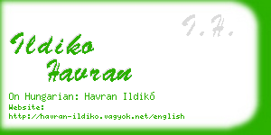 ildiko havran business card